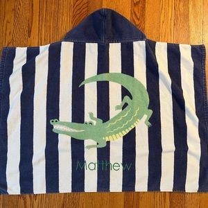 Pottery Barn Kids - Infant Hooded Towel with Matthew embroidered